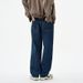 Men's Autumn/Winter Elastic Jeans 441g Straight Leg Loose Fit Imperial Blue Long Pants Versatile Mid Waist Slight Stretch_mkmklike.com