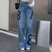 Women's Clothing Summer New Style Street All Match Loose Straight Wide Leg High Waist Slim Long Pants Trendy_mkmklike.com