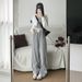 Lyocell Tencel Jeans For Women 2026 Summer New Drawstring Loose Fit Draped Ice Silk Casual Wide-Leg Straight Pants_mkmklike.com