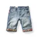 The 2025 New Design Style Of Jeans Features Unique Patchwork Color-blocking Look For A Handsome Five-inch And Short_mkmklike.com