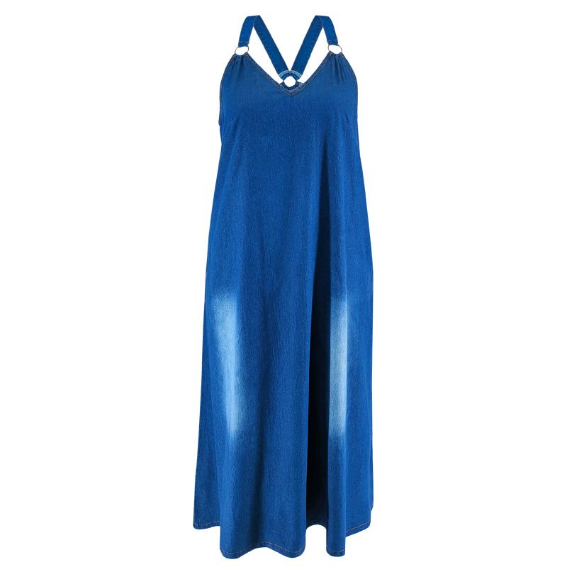 K Elegant Deep V-sleeveless Dress For Women's Clothing_mkmklike.com
