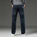 Large Size Men's New Elastic Waist Drawstring Jeans Men's Autumn And Winter Versatile Elastic High Waist Business Denim Trousers Men_mkmklike.com