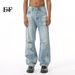 EF JEANS | 2024 New Versatile American Street Cool Handsome Destroying Wind Hole Washed, White Jeans_mkmklike.com