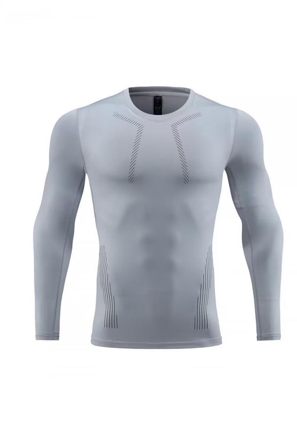 Men's Clothing Long-Sleeved Tights Men's Sports t-Shirt Fitness Breathable Quick-Drying Running Training Suit Basketball Long Sleeves_mkmklike.com