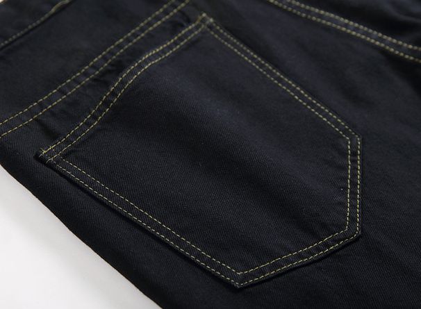 Men's Clothing Ripped Jeans Men's Washed Light White Straight Large Size Jeans Men Trendy_mkmklike.com