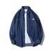 Denim Shirt Men's Autumn Loose Trend Brand Thin Hong Kong Style Dark Blue Long Sleeve Shirt Casual Men's And Women's Jacket_mkmklike.com