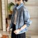 Women's Clothing Sequin Design Korean Style Casual Denim Top Denim Jacket With Rhinestone Design - Loose Fit Korean Style Casual Coat For Women_mkmklike.com