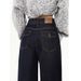 Retro Dark Blue Wide-leg Jeans For Women, 2024 Autumn High-waisted Loose Slimming Vintage Casual Drapey Floor-length_mkmklike.com