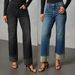 Women's Clothing Fashionable Casual Straight Leg Jeans Rhinestone Washed_mkmklike.com