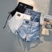 Women's Clothing Summer High Waist Slimming Denim Shorts With Drawstrings And Tights For Girls_mkmklike.com