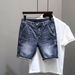Men's Trendy Denim Shorts 2026 Loose Straight Leg Five Point Casual Summer Thin Mid-Length Niche Style Brand_mkmklike.com