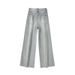Women's Gray Wide-leg Jeans, 2026 Spring New Style, High-waisted, Casual, Loose, Drapey, Straight-leg, Elegant For_mkmklike.com