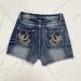 Women's Clothing Slim Raw Edge Denim Shorts Women_mkmklike.com