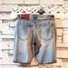 Trendy Men's Summer Denim Shorts 5/4 Length Ripped Distressed Embroidered Patchwork Street Style_mkmklike.com