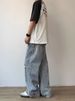Men's Korean Style High End Retro Splatter Paint Distressed Jeans Spring Autumn Stylish Loose Wide Leg Ripped Floor Length Trendy Pants_mkmklike.com