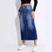 Women's Clothing Hip Skirt New Spot Women's Clothing Raw Edge Split Jeans Women_mkmklike.com