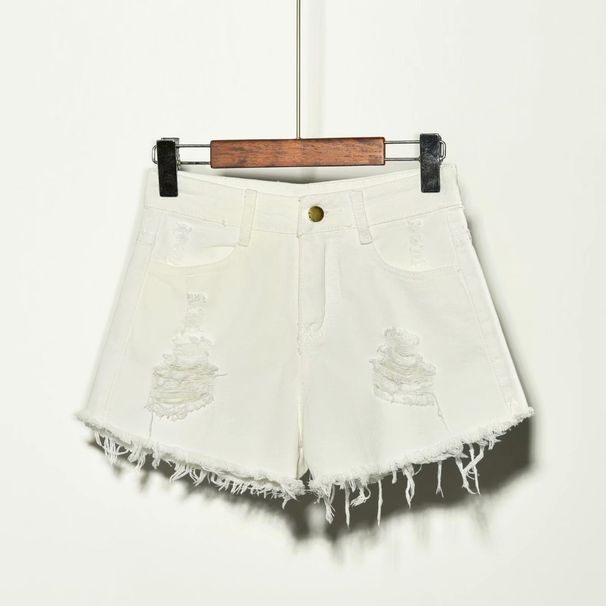 Plus Size Ripped Denim Shorts For Women Frayed Edges American Street Style Retro A-Line Hot Pants Summer Wear_mkmklike.com