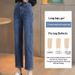 2026 Autumn New High-Waisted Straight-Leg Jeans For Petite Women, Loose Fit, Stretchy, Slimming, Nine-Point Cigarette_mkmklike.com