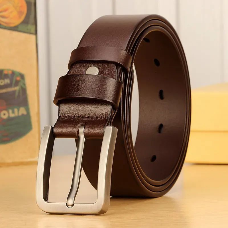 Belts Men Male Genuine Leather Strap Alloy Pin Buckle Casual Men's Belt for Jeans Cummerbunds Ceinture Homme 23063005542_mkmklike.com
