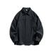 Men's By Dengjue 2026 Spring New Workwear Turn-down Collar Solid Color Retro Casual Loose Shirt Jacket_mkmklike.com