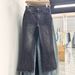2026 Early Spring New European American R&13 Style Black And Gray Mid-low Waist Slightly Stretchy Cropped Flared Jeans_mkmklike.com