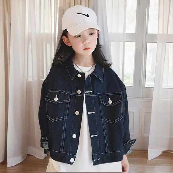 Manufacturer's New Spring And Autumn Denim Girls, Stylish Korean-style Jacket For Older Girls_mkmklike.com