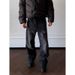 Men's 16oz High-Density Selvedge Denim Jeans - Classic Straight Fit With Cat Whiskers & Honeycomb Wash (Black, M/L/Xl/Xxl)_mkmklike.com