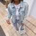 Fashionable Women's Washed Ripped Frayed Edge Denim Top Spring Autumn New Arrival Button Detail_mkmklike.com