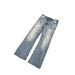 Distressed Washed Blue Relaxed Wide-Leg Jeans For Women & Men - Vintage Style Comfortable High Waist Casual Pants_mkmklike.com