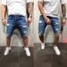 New Denim Capris With Holes, Slim Fit And Slimming Pants, New Men's Shorts_mkmklike.com