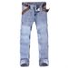 Men's Trendy Stylish Loose Fitting Casual Jeans Straight Leg Slimming Trousers Comfortable Versatile Suitable For All Seasons_mkmklike.com