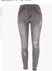 , , European And American Foreign Trade High-waisted Stretch Ripped Jeans For Women_mkmklike.com