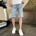 Men's Ripped Denim Shorts Trendy Brand Lightweight Casual Five Point Pants mid Length Shorts Handsome Versatile Light Color Summer Style 2026_mkmklike.com