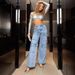 Vintage Wash Straight Leg Jeans – Oversized Pocket Non-Stretch Denim Pants For Women (XS-XL)_mkmklike.com