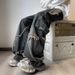 West Coast Oversize Pants Men's American High Street Rough Jeans Loose Straight Wide Leg Overalls Tide_mkmklike.com