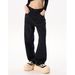 Men's & Women's High Street Jacquard Print Loose Fit Straight Leg Washed Denim Jeans - Black, Retro Blue, Coral Pink & More_mkmklike.com