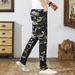 Autumn New American High Street Printed Jeans Men Slim Fit Straight Pants Trendy Brand Camouflage Simple Casual Fashion_mkmklike.com