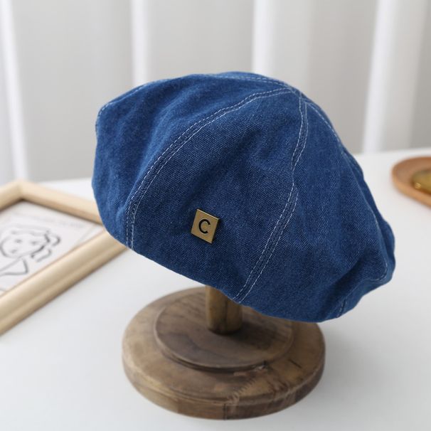 Hot Sale Fashion Women Denim Beret Hat Spring Summer Outdoor Sunshade Artist Painter Elegant French Lady Newsboy Caps_mkmklike.com