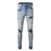 Men's Clothing Denim Capital American High Street Ripped Jeans Men's Small Straight Jeans Men's Light Blue Jeans Men_mkmklike.com