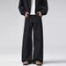 Men's Clothing & Archer0603 & American Retro Old Money Style Raw Denim Black Wide Leg Jeans Men's Cleanfit Floor Length Pants_mkmklike.com