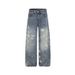 Niche Graffiti Studded Straight Leg Jeans Loose Fit High End Feel Wide Leg Drape Casual Pants For Men And Women_mkmklike.com