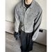 Version Handsome Trendy Couple Style Casual Washed Vintage Grey Hip Hop Same Denim Jacket_mkmklike.com