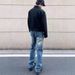 Men's Clothing Nostalgic Dark Blue Vintage High Street Slightly Flared Snowflake Washed Old Cleanfit Style Vibe_mkmklike.com