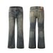 Streetwear Vintage Washed Jeans For Men – American Retro Cleanfit Flared Denim Pants (Mid-Rise, Straight-to-Flare, No Stretch, S-XXL)_mkmklike.com