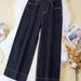 Fleece-Lined Thickened Straight-Leg Cigarette Pants For Women, Autumn And Winter, Plus Size, Hip-Covering, Slimming,_mkmklike.com