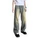 Nordmann Straight-Leg Jeans For Men European And American Style Versatile Cool Casual High Street Loose Wide-Leg Washed Vintage_mkmklike.com