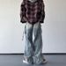 Nordmann American Retro Distressed Jeans For Men Loose Wide-Leg New High Street Hip-Hop Straight Casual Pants_mkmklike.com