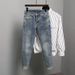 Men's Jeans Trendy Brand Blue Nine Points Versatile Spring New Slim-fitting Small Feet Elastic Trousers_mkmklike.com