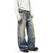 Vintage Washed 3D Blade-Cut Jeans – Oversized Streetwear Denim Pants With Distressed Detailing_mkmklike.com