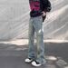 Nordmann European And American Style Retro Washed High Street Jeans For Men With Unique Design Slim Fit Flared Cleanfit Pants_mkmklike.com